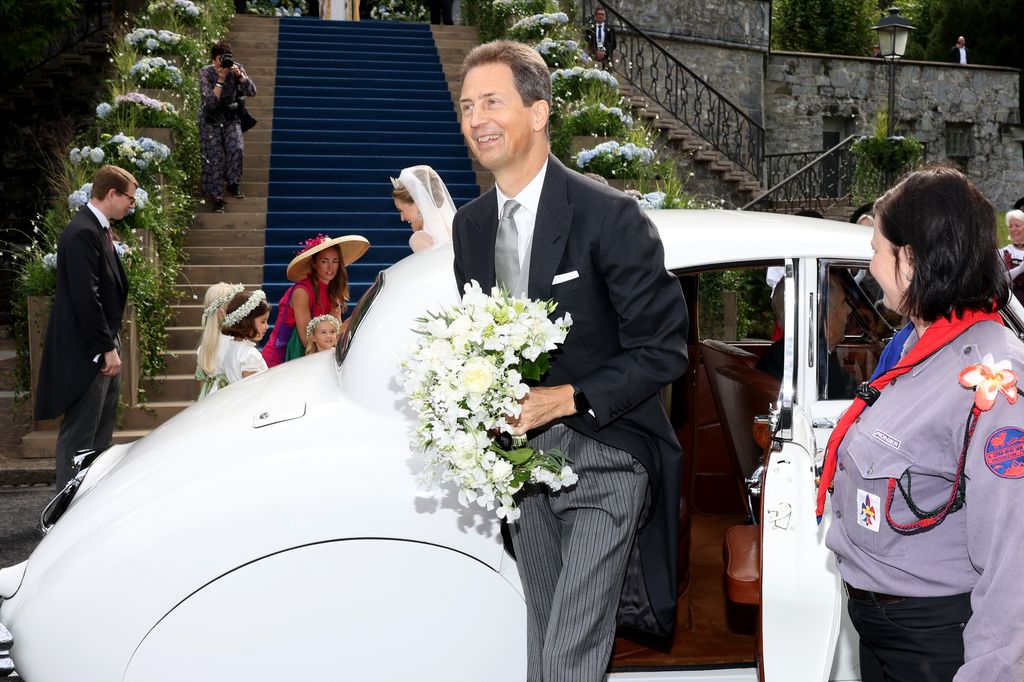 El príncipe Alois en la boda de su hija la princesa Maria Carolina de Liechtenstein 