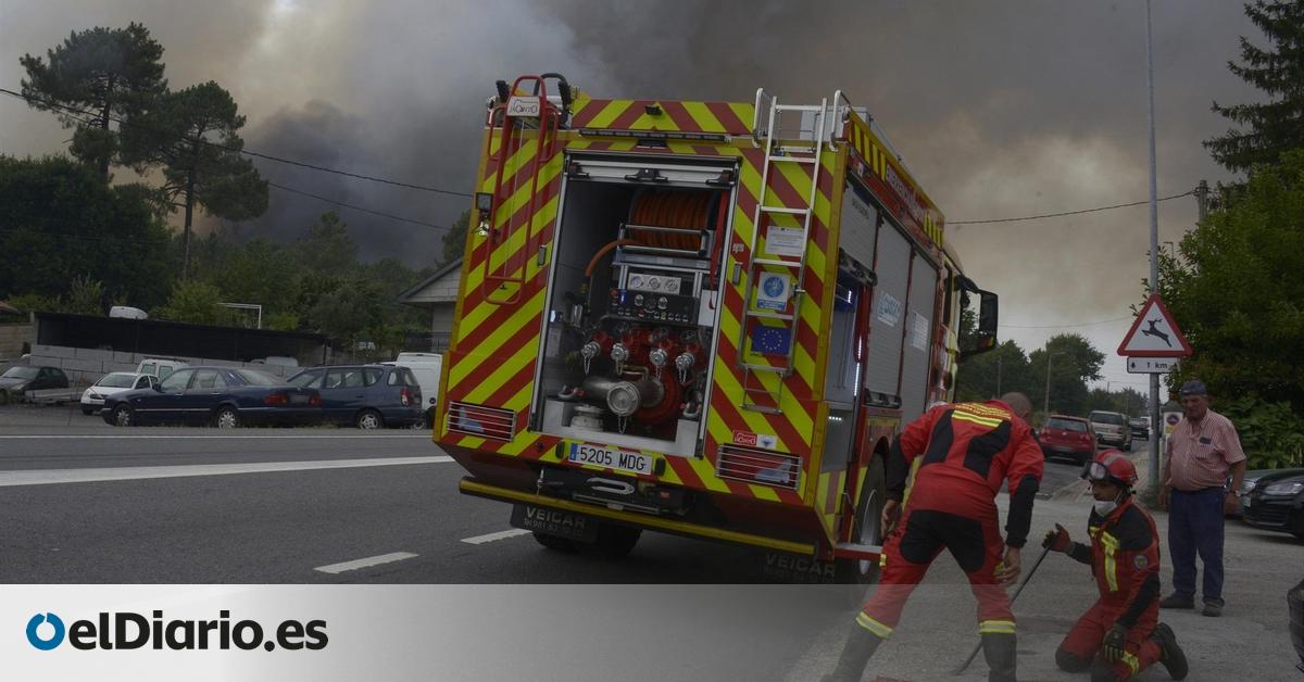 Tres bomberos heridos con quemaduras en un incendio en el municipio ourensano de Oímbra