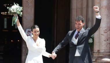 su sobrino Juancho y Cristina Gutiérrez esperan su primer hijo