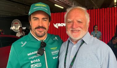 La foto de Fernando Alonso y el famoso 'señor del meme' que se ha hecho viral en el GP de Hungría