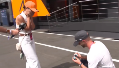 La emotiva pedida de mano en directo en medio del GP de Hungría de F1