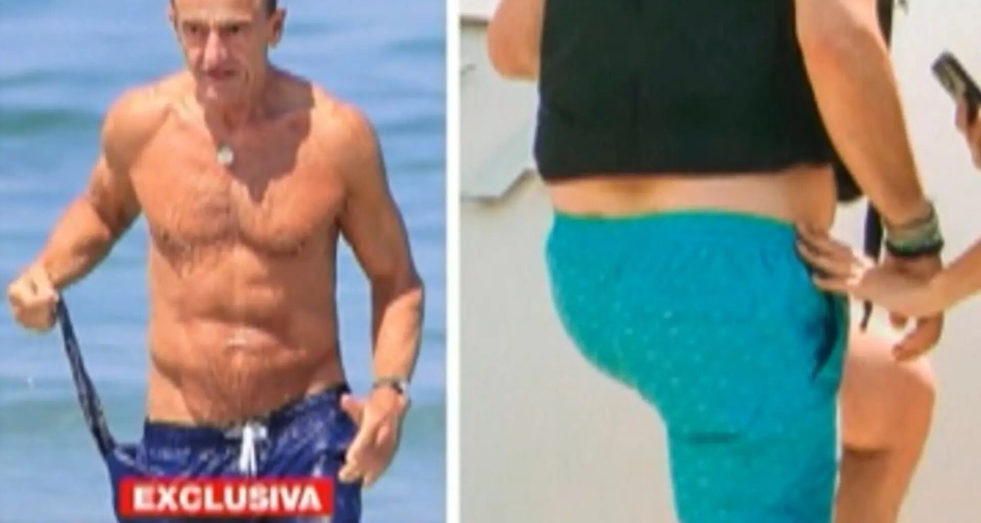 Alessandro Lecquio, pillado luciendo abdominales en la playa a sus 65 años
