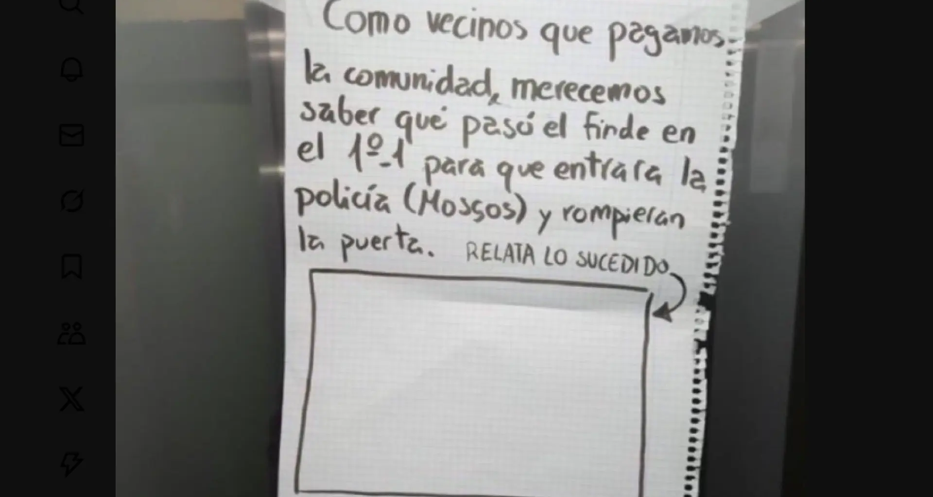 carteles de vecinos virales que van de querer saber un chisme hasta conversaciones agresivas