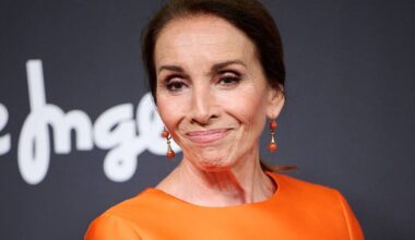 Ana Belén, en una aparición pública reciente, con look naranja.