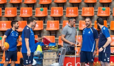Imagen del primer entrenamiento del San Pablo Burgos.