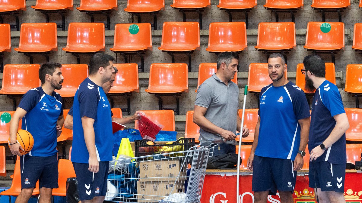 Imagen del primer entrenamiento del San Pablo Burgos.