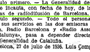 el control total de la radio catalana que la memoria histórica prefiere olvidar