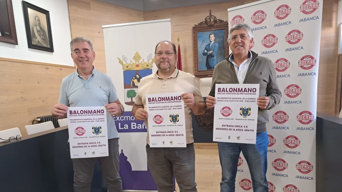 José Carlos Prieto, Javier Carrera y Cayetano Franco en la presentación del partido.