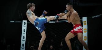 Borja García y Peligro, en el primero de sus combates en WAR IV