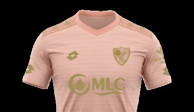 La preciosa camiseta rosa palo y oro del Linares