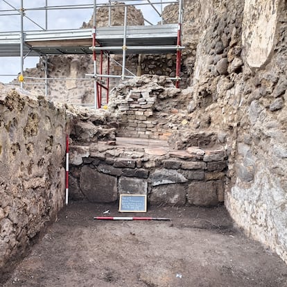 Los restos de un horno en la Ínsula Meridionalis de Pompeya, en una imagen facilitada por el Parque Arqueológico de Pompeya.