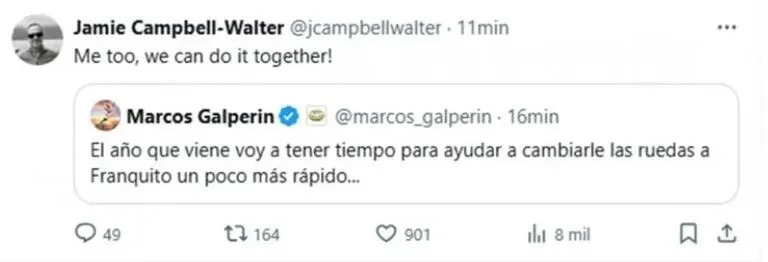 El posteo del manager de Colapinto que después borró