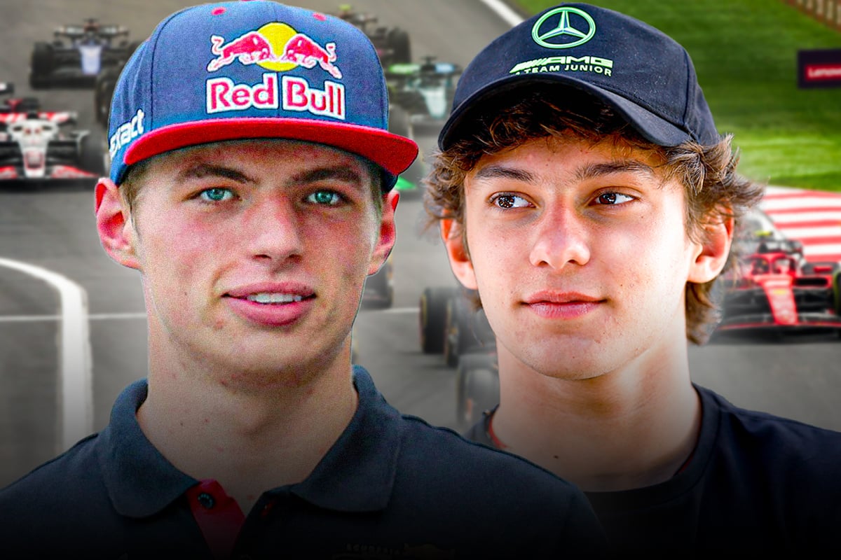 Max Verstappen and Andrea Kimi Antonelli