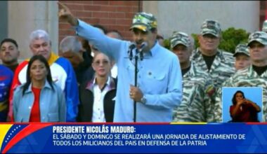 Maduro llama a un alistamiento el fin de semana para hacer frente a las "amenazas" de EEUU