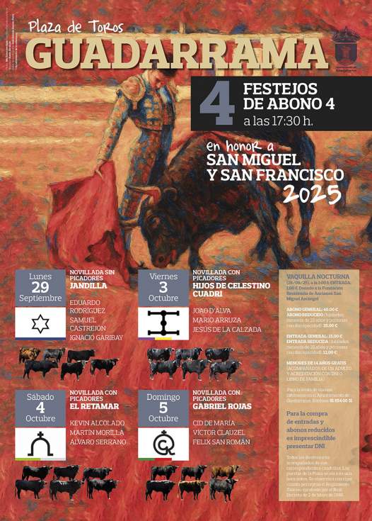 Cartel de la Feria Taurina de GUadarrama 2025
