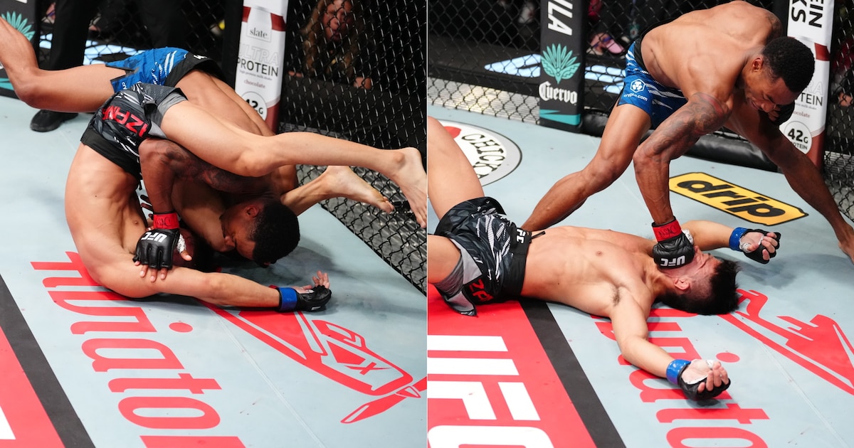 Escalofriante KO en UFC: desvaneció a su rival con una toma de lucha libre, lo finalizó con dos golpes y lo mandó al hospital