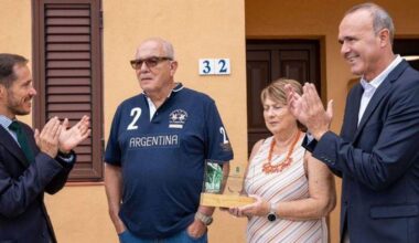 Pedro Hernández Cabrera en un homenaje en La Palma.