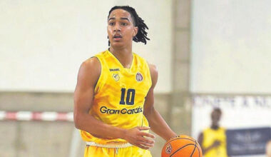Lucas Maniema en un partido con el filial del CB Gran Canaria.