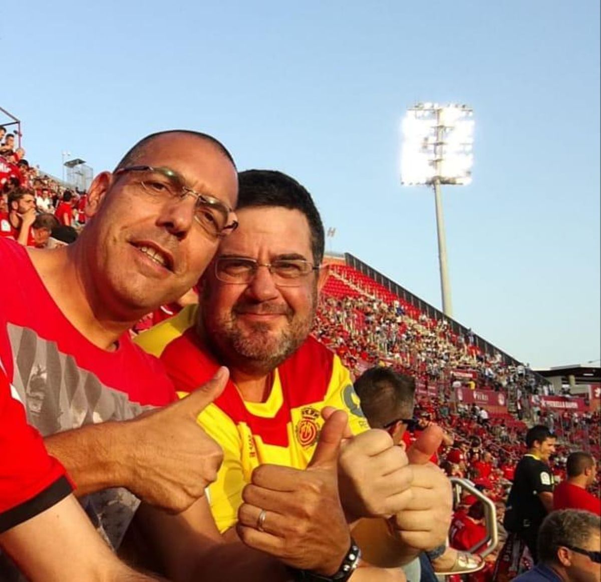 Daniel, a la derecha, con Joan en Son Moix.