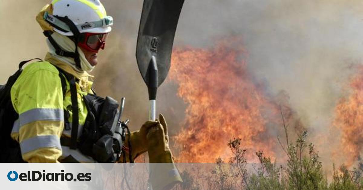 El otro incendio de Zamora avanza hacia la Sierra de la Culebra tras un cambio en la dirección del viento