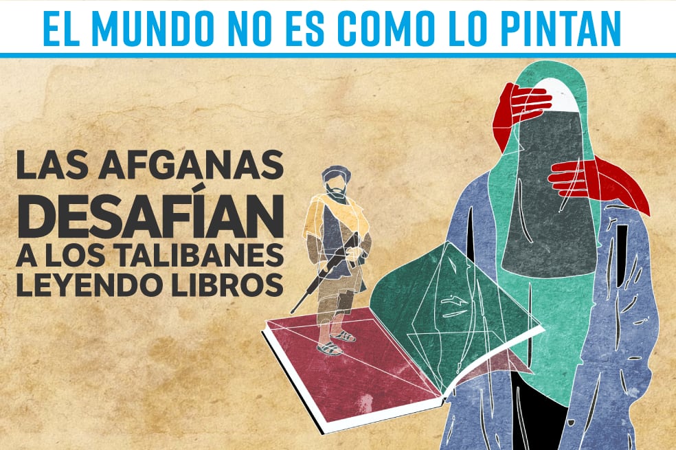 Las afganas desafían a los talibanes leyendo libros