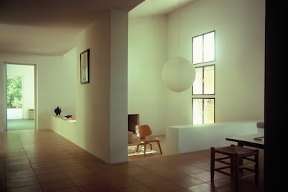 Vista de la sala de estar de Casa Rudofsky, en Frigiliana.