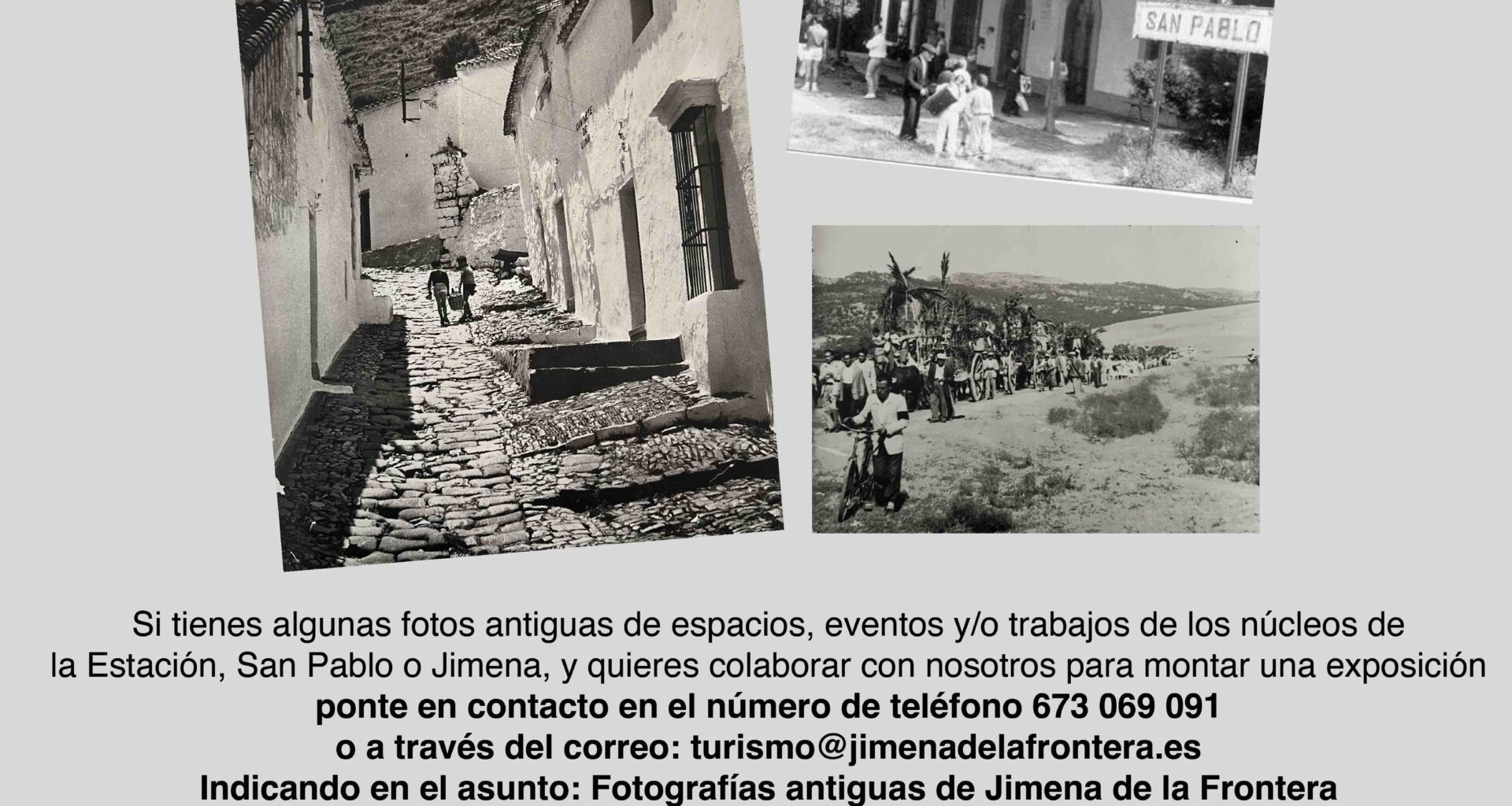 El Ayuntamiento de Jimena de la Frontera y la Junta Municipal de Distrito de San Pablo de Buceite hacen un llamamiento para la colaboración ciudadana en la recopilación de fotos antiguas del municipio