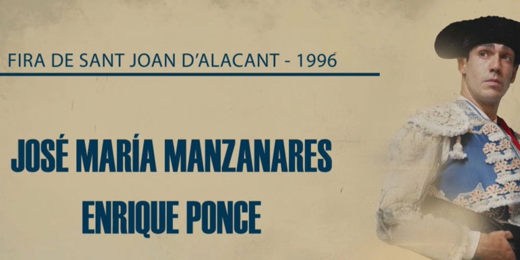 À Punt recupera corridas de toros históricas cada domingo con el mano a mano entre Manzanares y Enrique Ponce de 1996