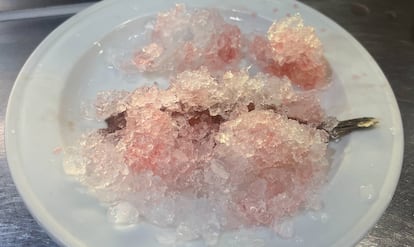 Anchoas en hielo, del bar Berlanga en Zaragoza.