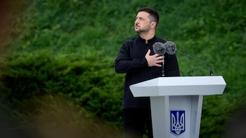 el presidente de Ucrania, VolodimirZelensky