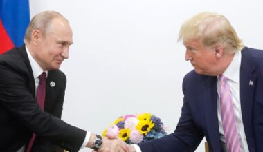 Vladimir Putin y Donald Trump en un encuentro bilateral en 2019