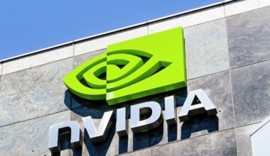 Logo de Nvidia en unas oficinas de la compañía