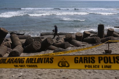 La playa Alberto en Senggigi, donde encontraron el cadáver de Matilde Muñoz.