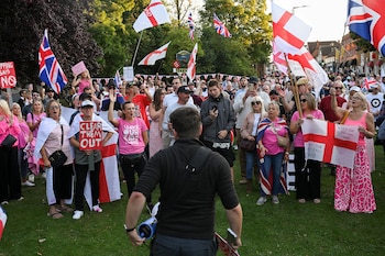 Manifestantes participan en una protesta