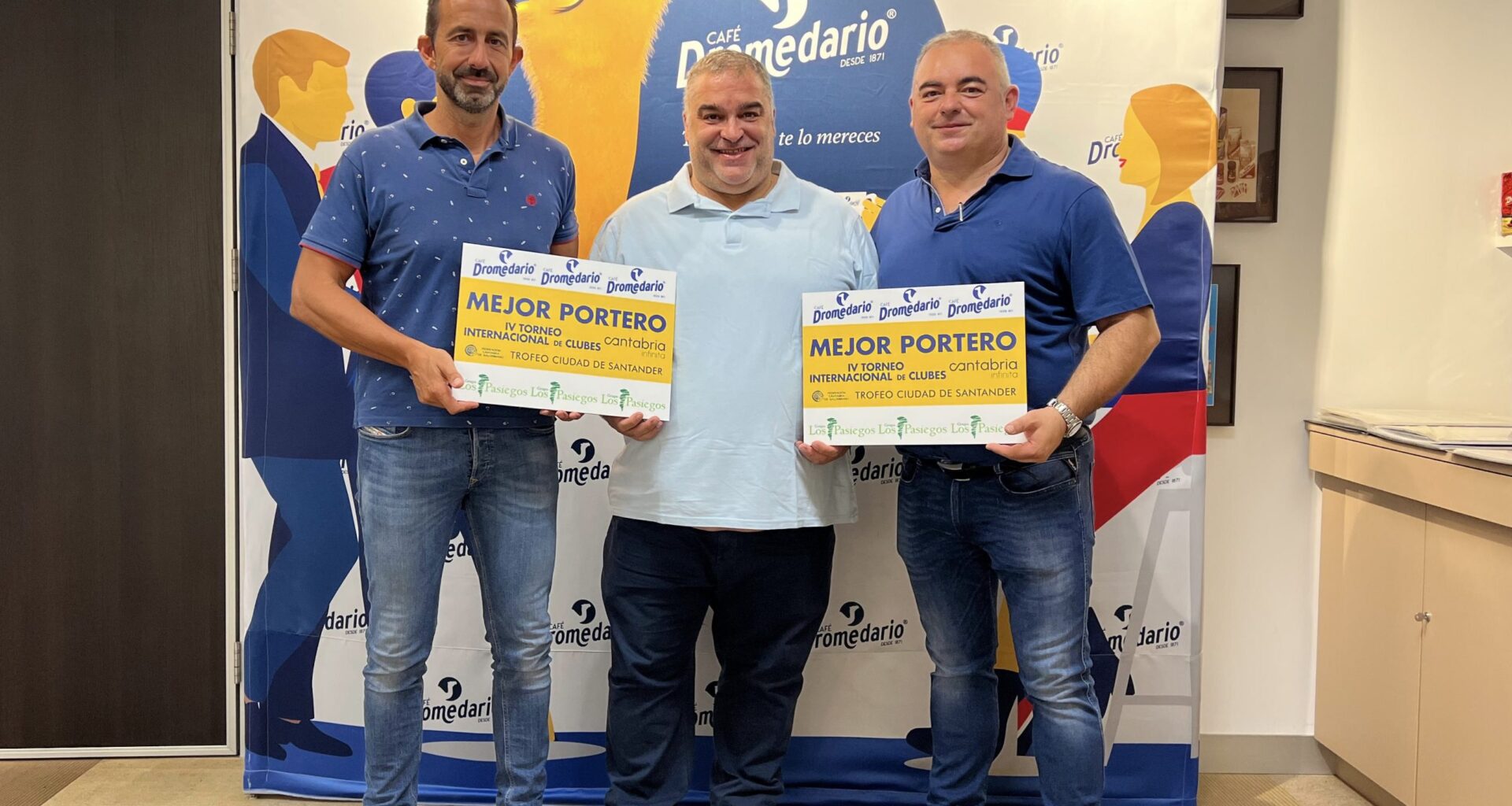 Grupo Los Pasiegos y Café Dromedario se unen para patrocinar al “Mejor Portero” en el TIC Cantabria Infinita – Trofeo Ciudad de Santander 2025