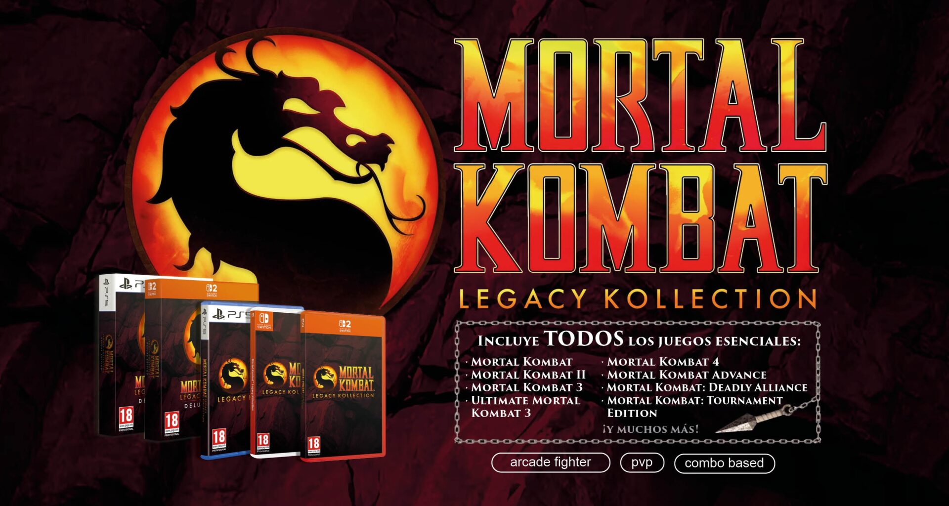Mortal Kombat: Legacy Kollection - El regreso definitivo del clásico de lucha, ahora en Switch y Switch 2 disponible para reserva