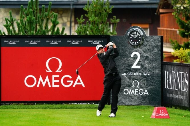 Iván Cantero durante la primera jornada del Omega European Masters 2025. © Golffile | Thos Caffrey