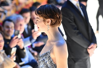 Emma Stone arrives for the