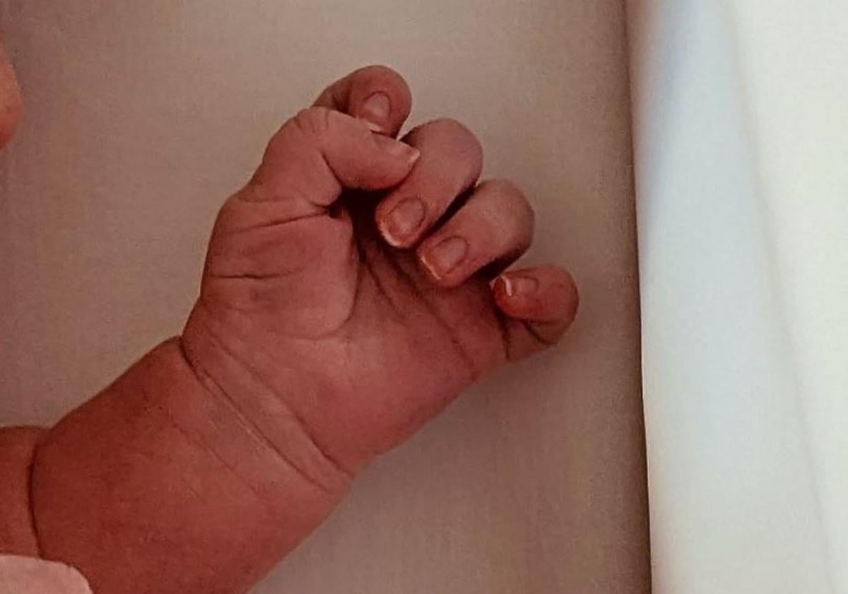 La mano de la pequeña en la fotografía compartida por Rita Maestre