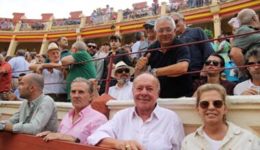 José Antonio Moratiel disfrutó de la corrida de este lunes con el CEO del Grupo Autoprima, José Andrés Monedero