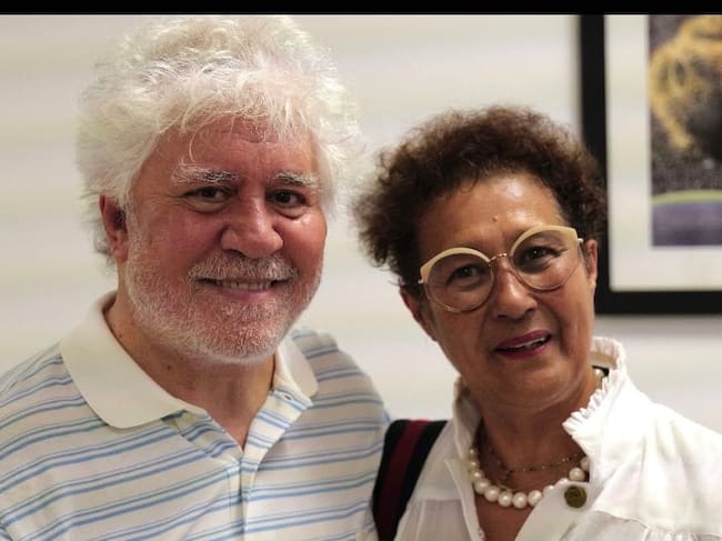 Pedro Almodóvar y Carmensa de la Hoz en el rodaje de su última película: Amarga Navidad