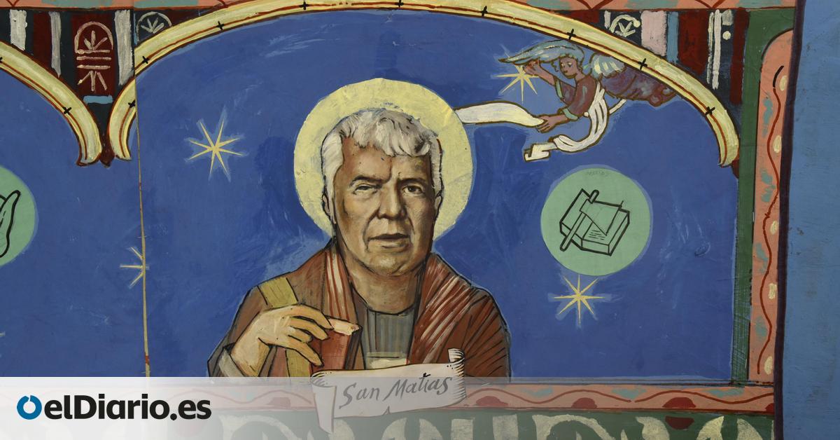 Fallece Eduardo Lacasta, el empresario que se pintó de San Matías en la iglesia de Latre (Huesca)