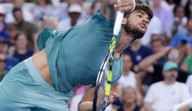 Carlos Alcaraz protesta por los micrófonos de las pistas de entrenamiento del US Open: "Se escucha todo"