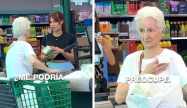 Pregunta a una anciana en la caja de Mercadona si puede pagarle un cartón de leche al no tener dinero y ella reacciona así: «Soy una persona...»