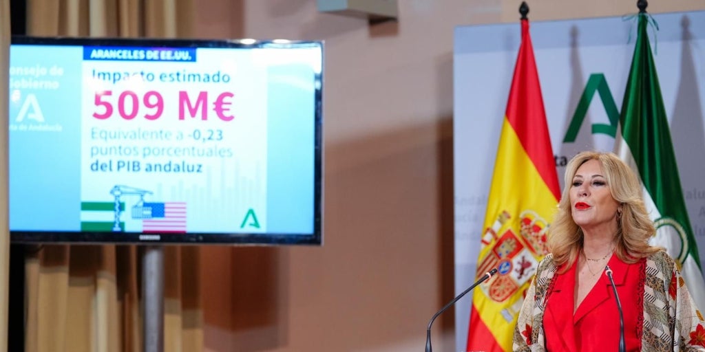 Carolina España pone cifra al impacto de los aranceles de Trump en Andalucía: 509 millones de euros