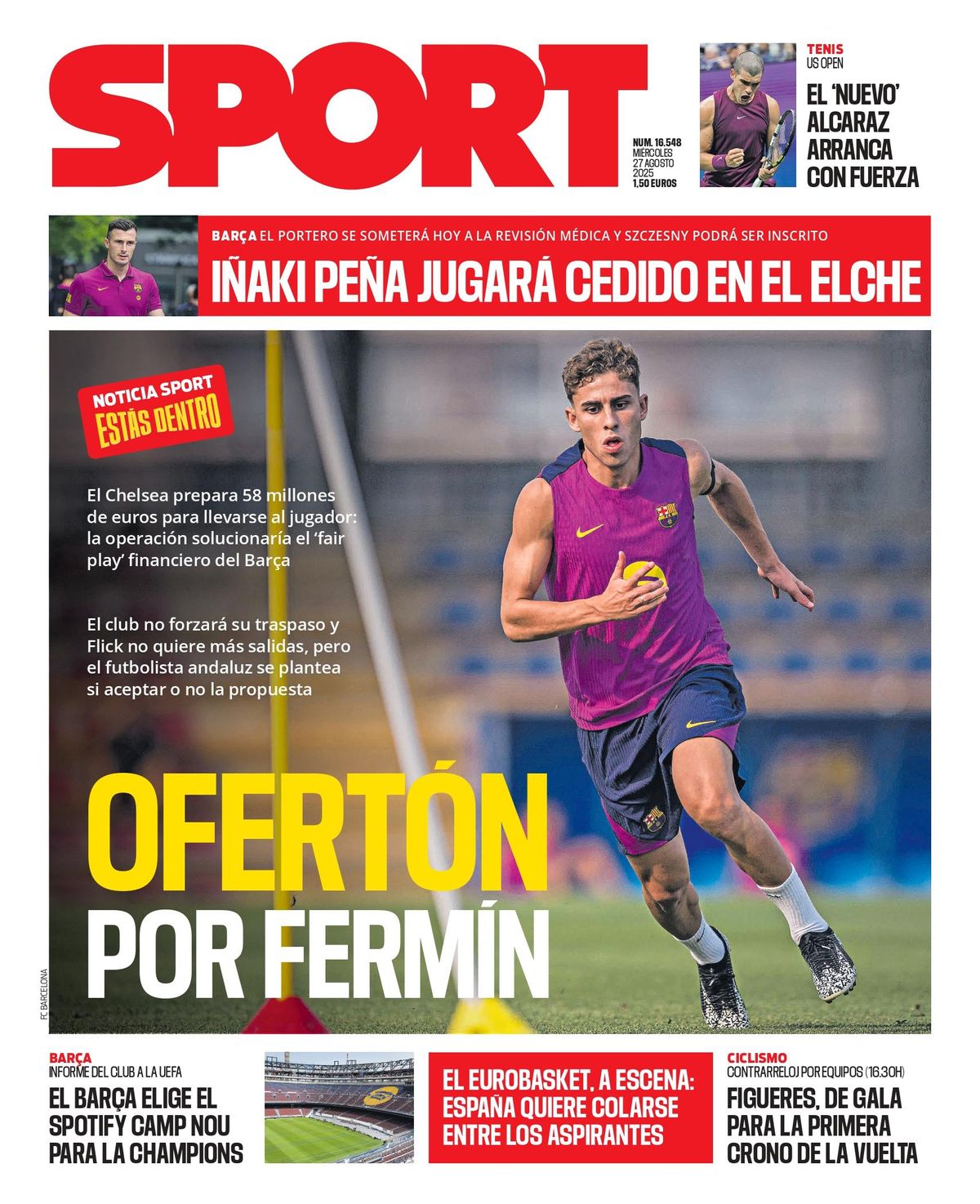 La portada de SPORT de hoy