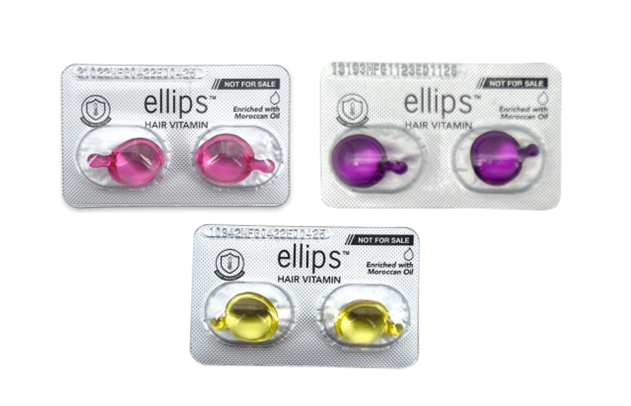 hair vitamin capsules in blister packaging