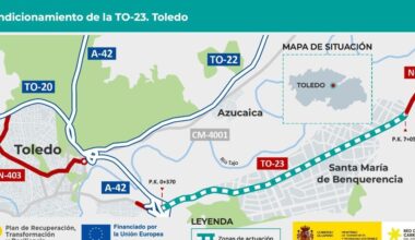 Cortes en la carretera del Polígono desde este lunes por la instalación de una pasarela