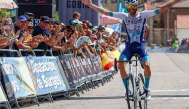 Damiano Caruso vence en solitario y Bisiaux mantiene el liderato de la Vuelta a Burgos