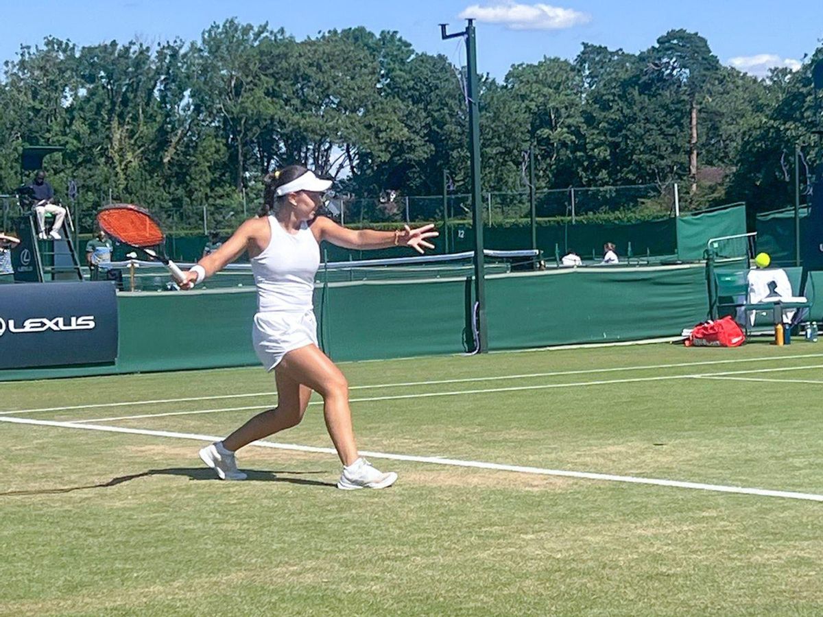 Eugenia Zozaya, en el torneo junior de Wimbledon